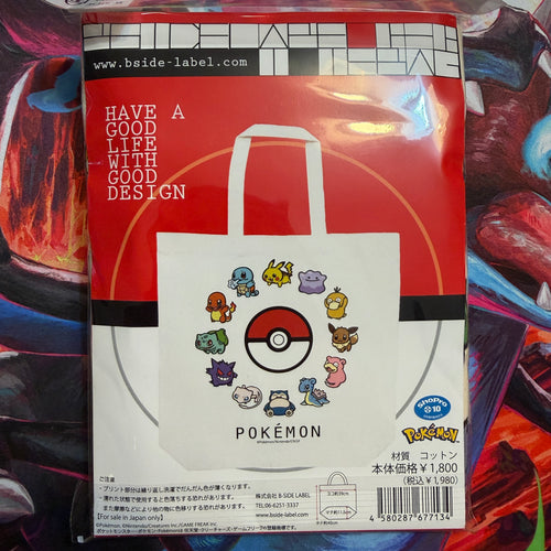 Pokemon Center Japan B-Side Label Canvas Tote Bag