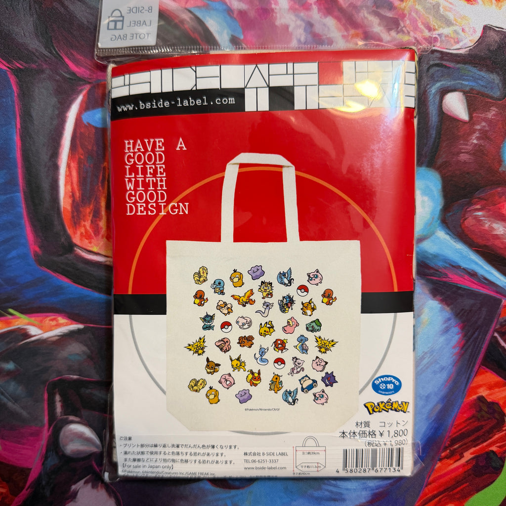 Pokemon Center Japan B-Side Label Canvas Tote Bag