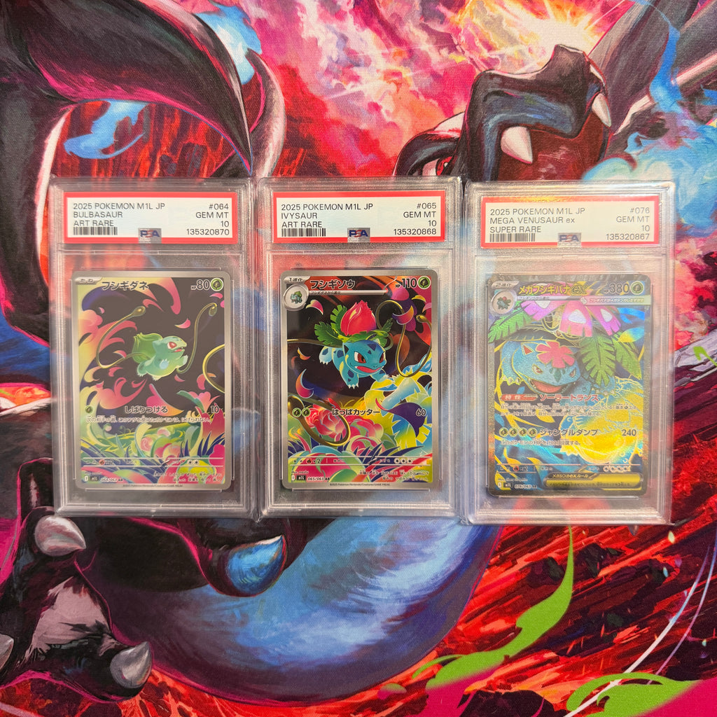 PSA 10 2025 Bulbasaur / Ivysaur / Mega Venusaur ex Set (JP)