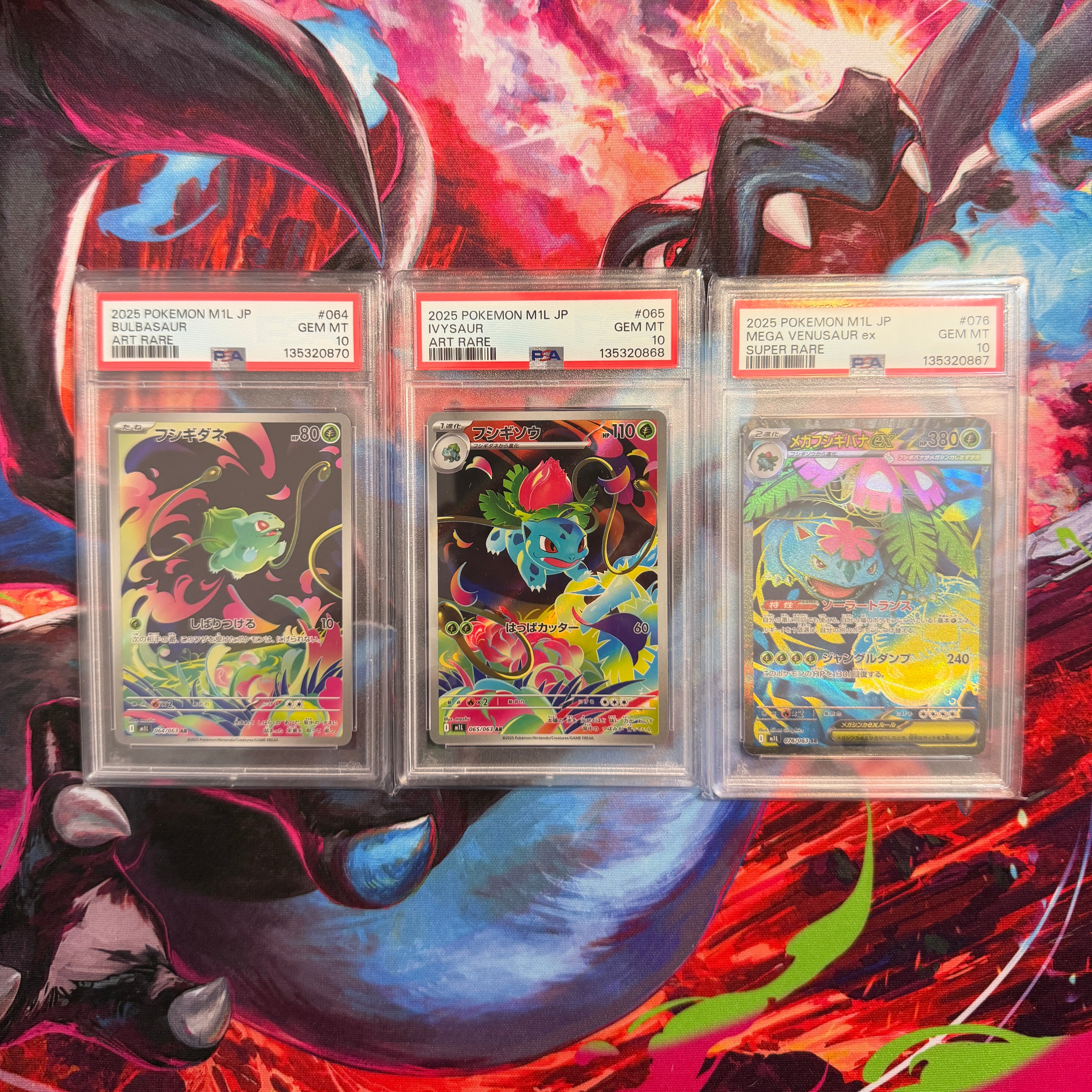 PSA 10 2025 Bulbasaur / Ivysaur / Mega Venusaur ex Set (JP)