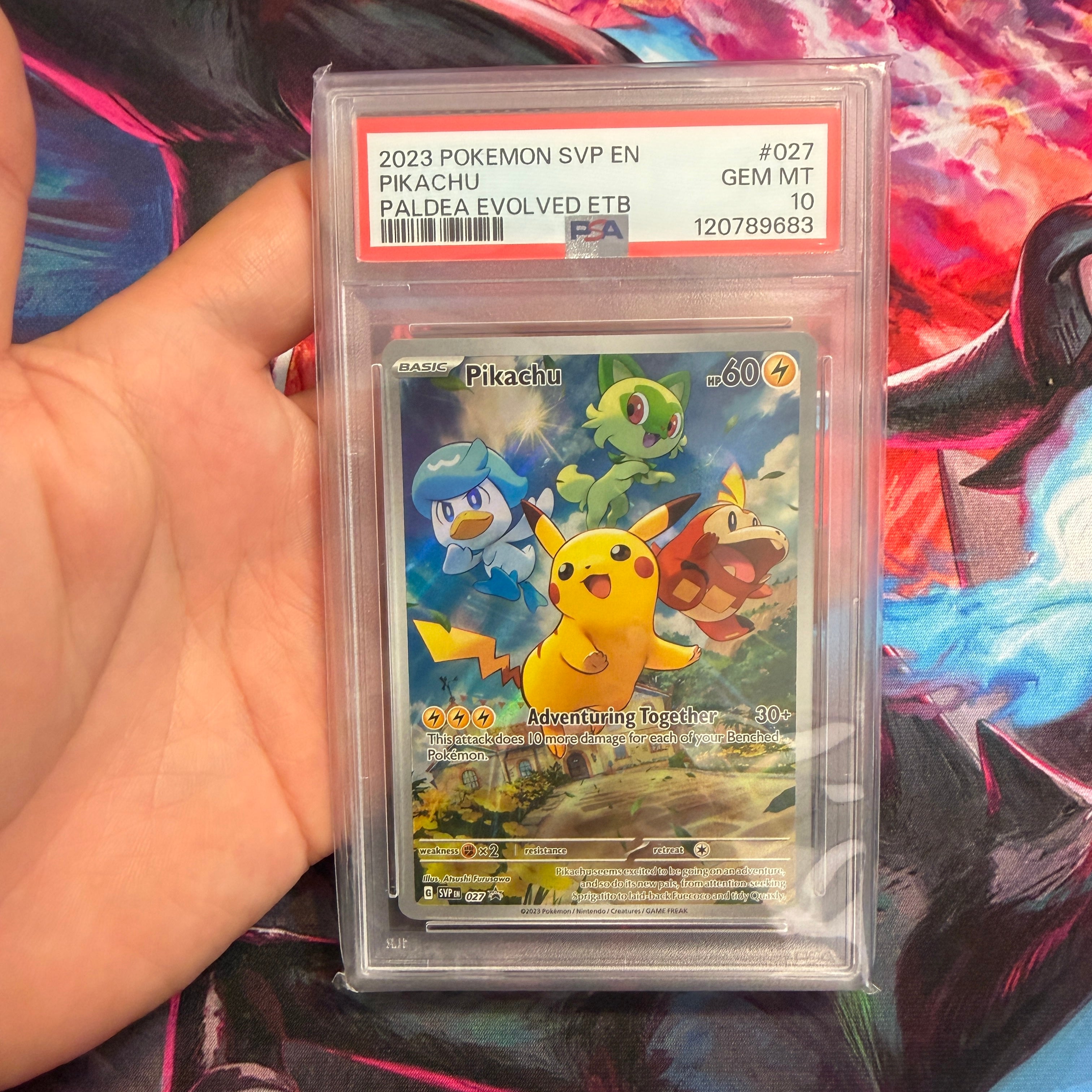PSA 10 2023 Paldea Evolved ETB Pikachu Promo 027